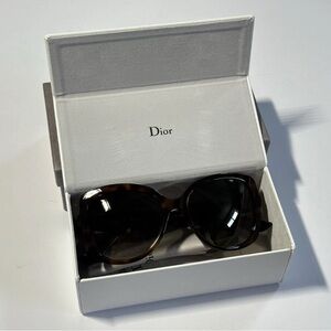 Authentic Christian Dior Envol 2 LWGHA Women Brown Cream Square Sunglasses Italy
